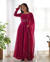 Rudra Creation Plain Georgette Anarkali Readymade Suits Orders in India
